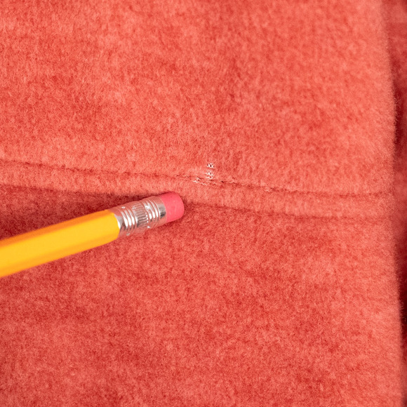 LL Bean Women's Wool Blend Hooded Coat Jacket LARGE Salmon Peach Apricot - Picture 6 of 8